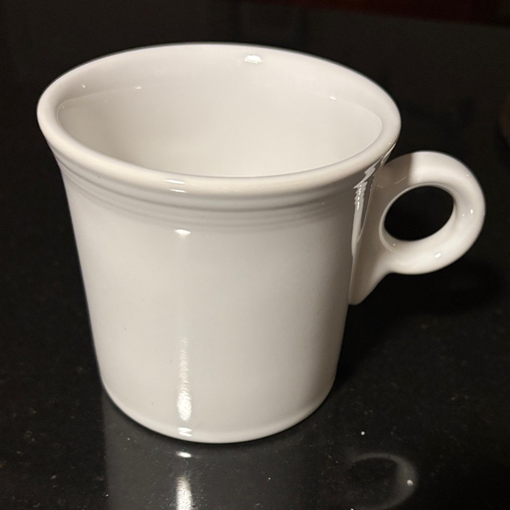 Vintage Fiesta Ware White Ceramic Mug